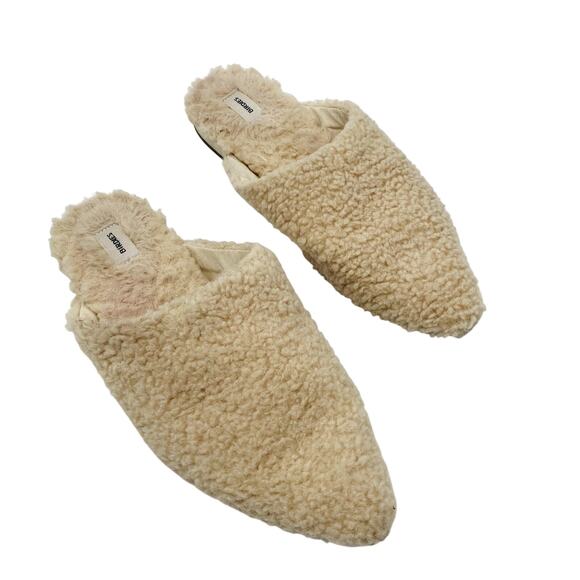 Birdies Sherpa Shearling Pointed Tole Mules - Picture 1 of 6